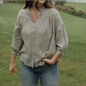 Neuflora Blakely Top Size Small Cottagecore Green Cute Feminine Prairie